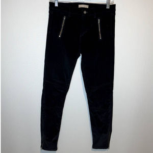 Banana Republic Black Skinny Zipper Corduroy Pants Size 27